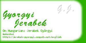 gyorgyi jerabek business card